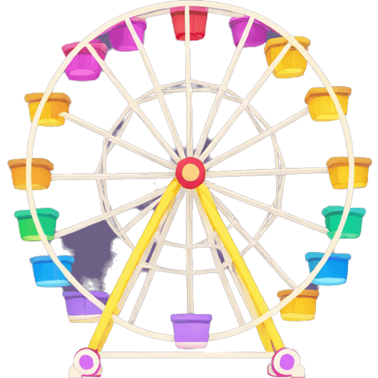 basic rainbow ferris wheel emoji