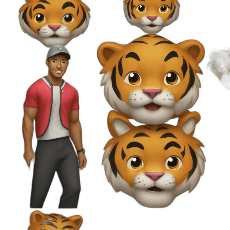 tiger wood with a tiger emoji