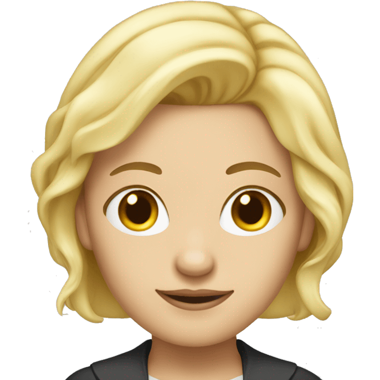 phd hat woman white skin and blond hair  emoji