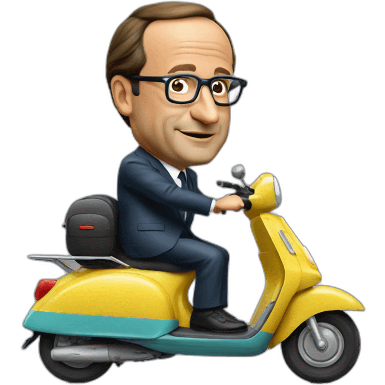 francois-hollande-sur-un-scooter emoji