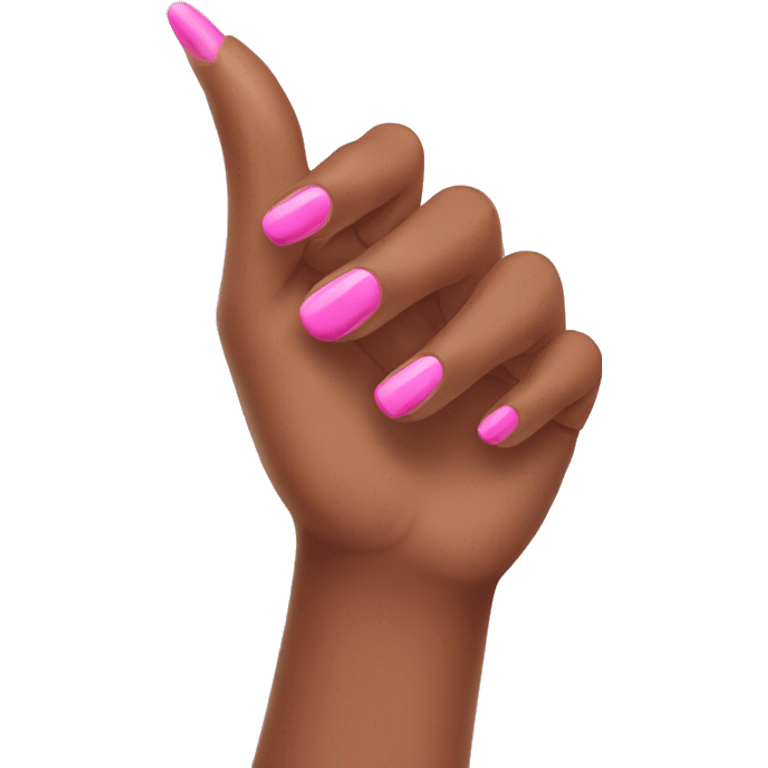 Thumbs up pink nails emoji