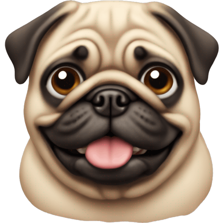 Fat pug dog emoji