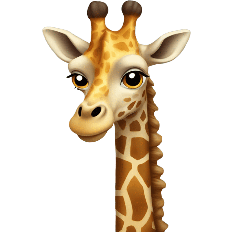 giraffe wearing hoodie emoji