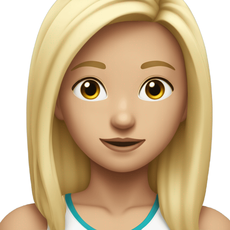 Gym aesthetic blonde girl emoji