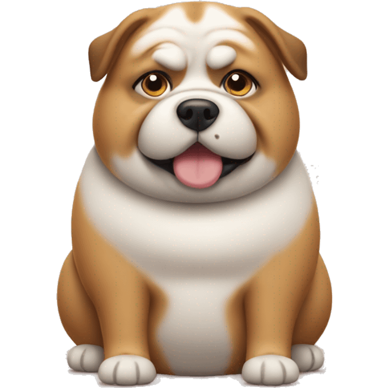 fat dog with rolls emoji