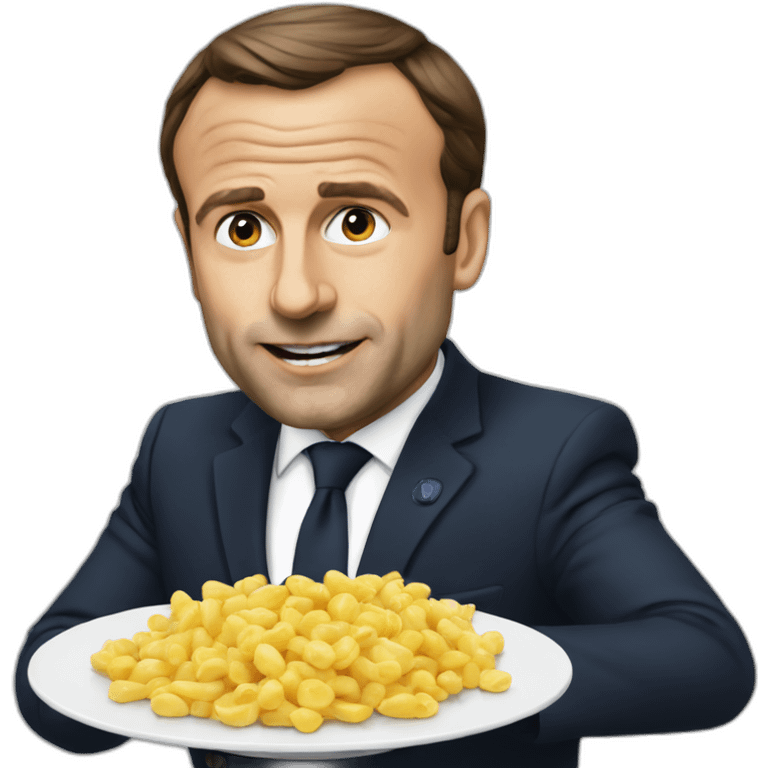 Macron qui mange emoji