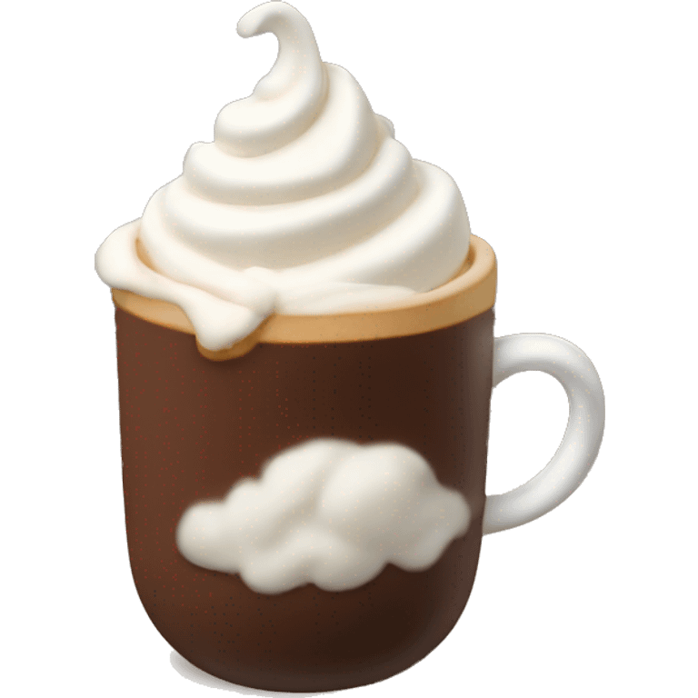 Hot chocolate with whipped cream  emoji