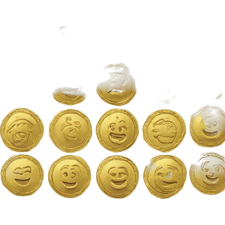 Gelt: Gold chocolate coins with embossed designs.
 emoji