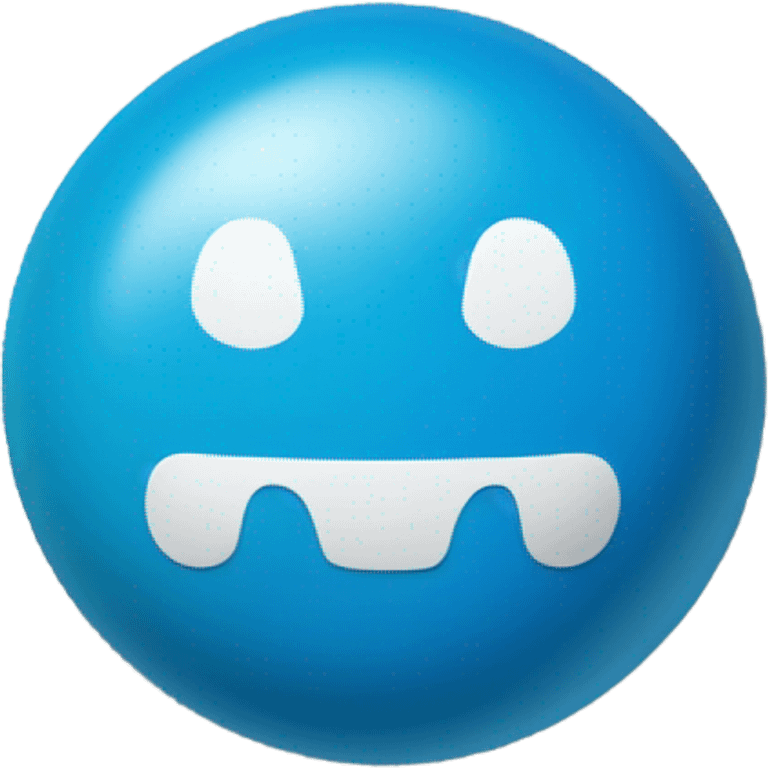 Blue m&m emoji