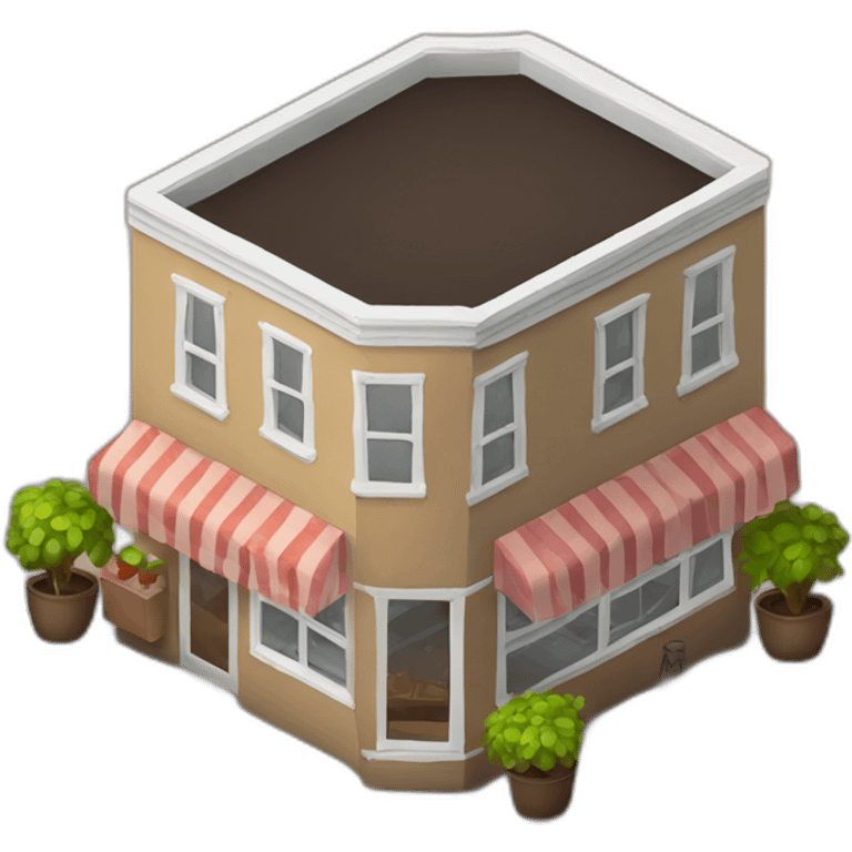 Coffee house isometric emoji