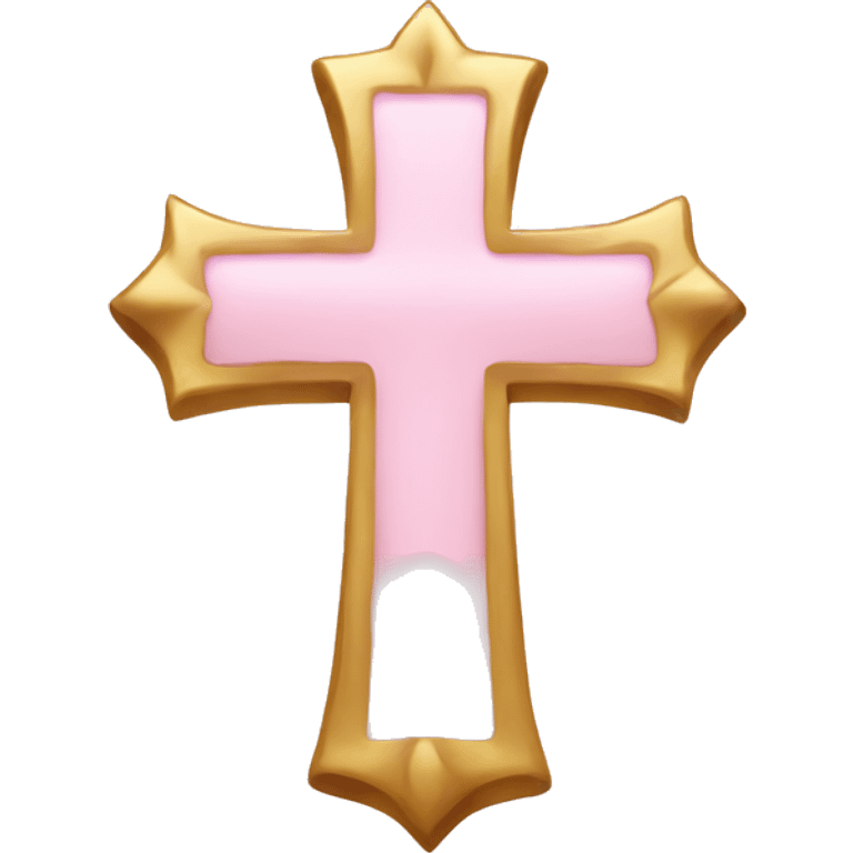 Light pink catholic cross emoji