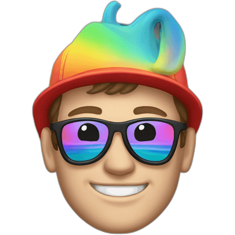 Jonathan Toews as rainbow beach bum emoji