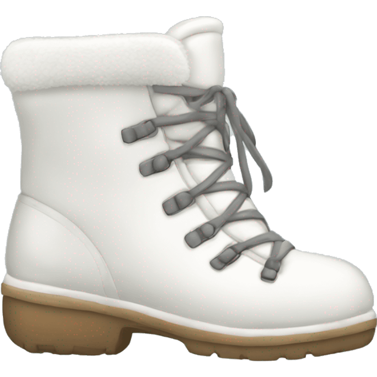 Shoes white moon Boots  emoji