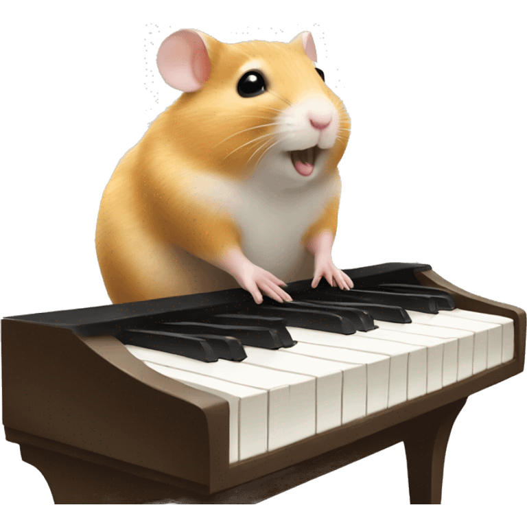 hamster plays piano emoji