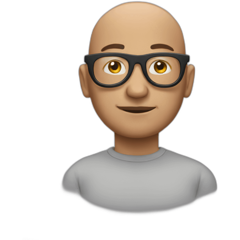 bald man in glasse emoji