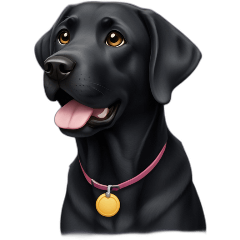 english black labrador emoji