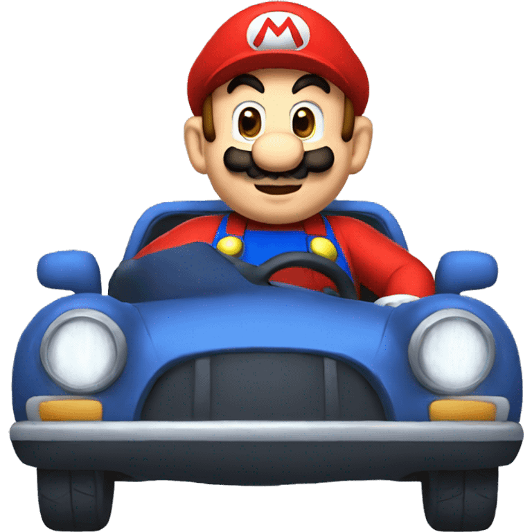 Mario in car emoji