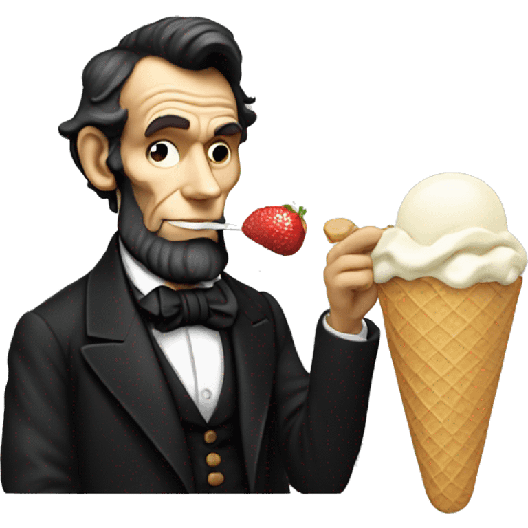 Abe Lincoln Eating Ice Cream  emoji