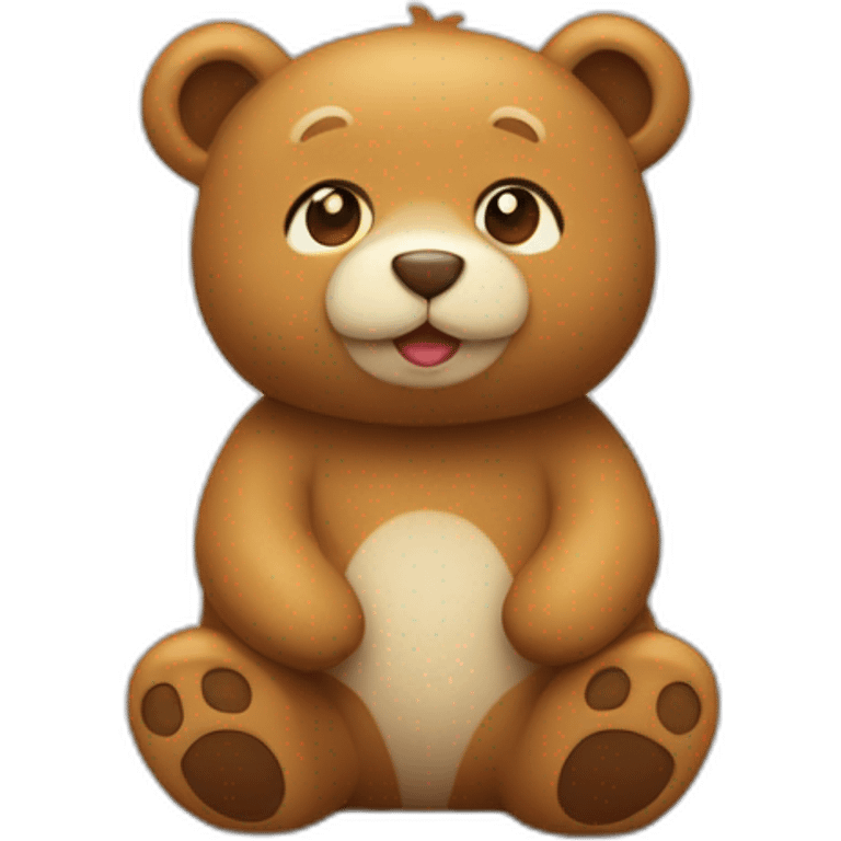 Un doudou qui sert un cœurs  emoji