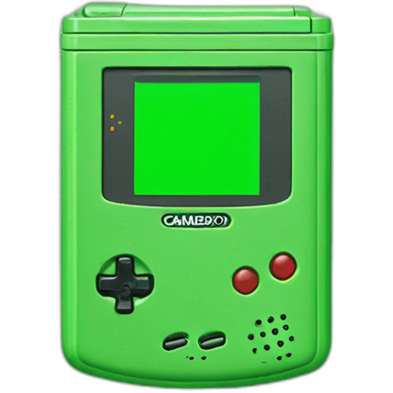 green gameboy color playing pokemon emoji