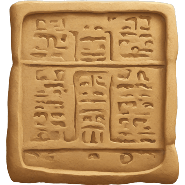 Ancient clay tablet emoji