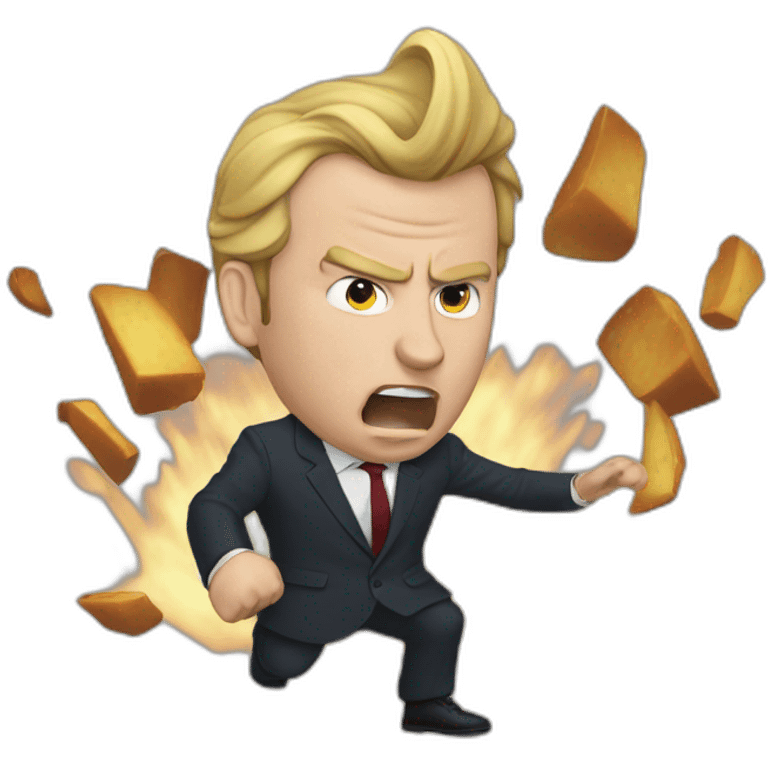 Macron fight Poutine emoji