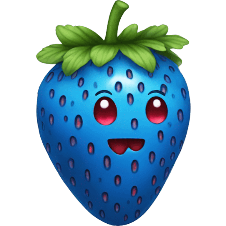 Blue strawberry  emoji