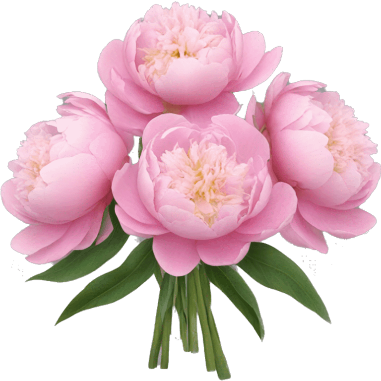 Bouquet of pink peonies emoji