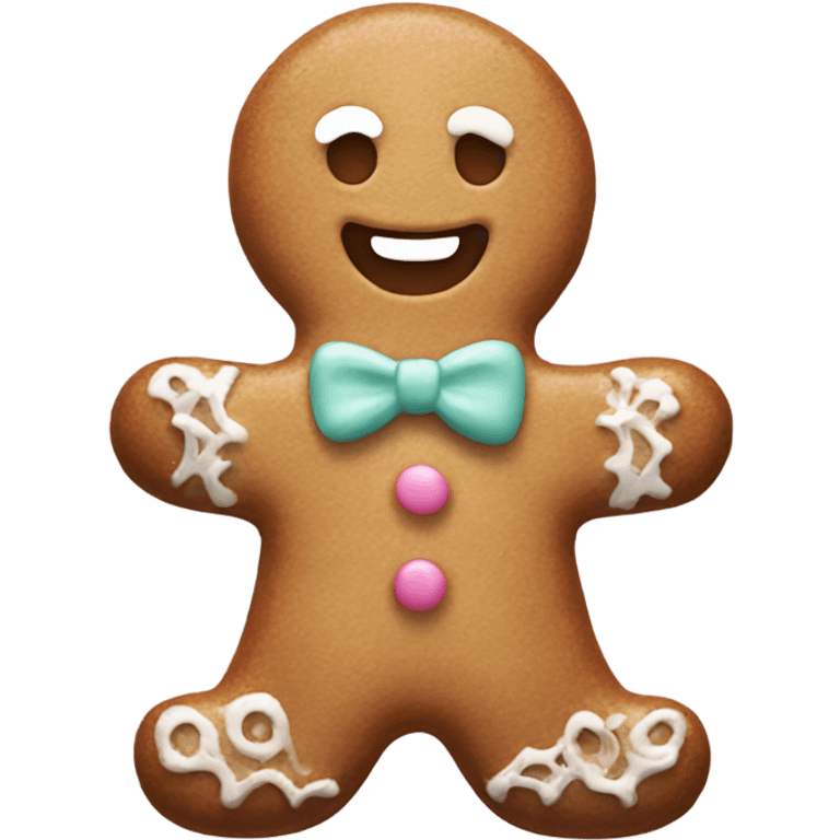 Pastel gingerbread man emoji