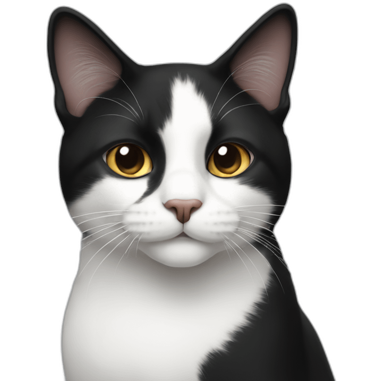 Black and white cat  emoji