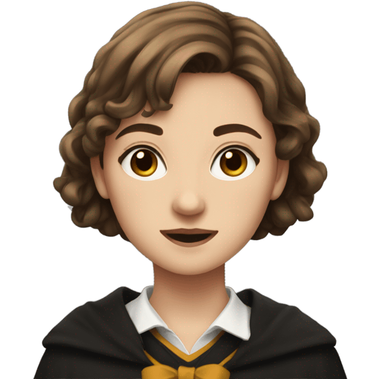 short brown haired girl around 16 at hogwarts emoji