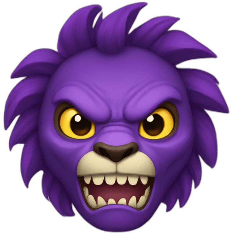 León morado monstruo  emoji