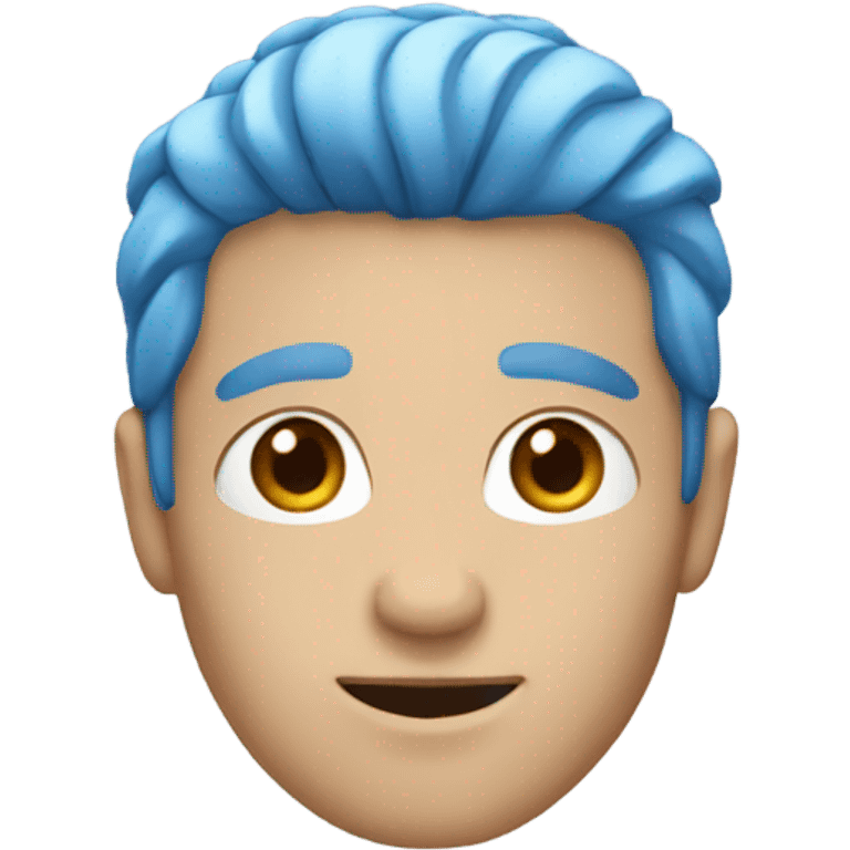 White male with blue hair emoji