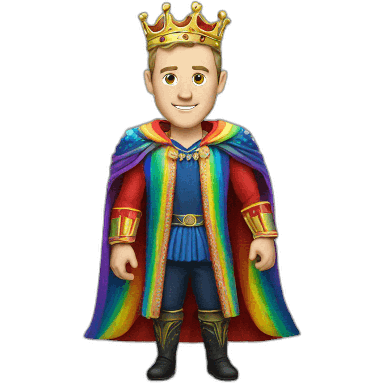 Jonathan Toews as a rainbow king with a royal robe on emoji