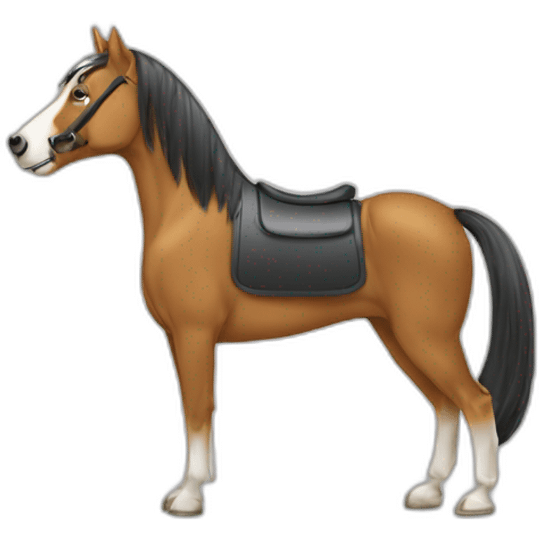 Cheval sur un chien emoji