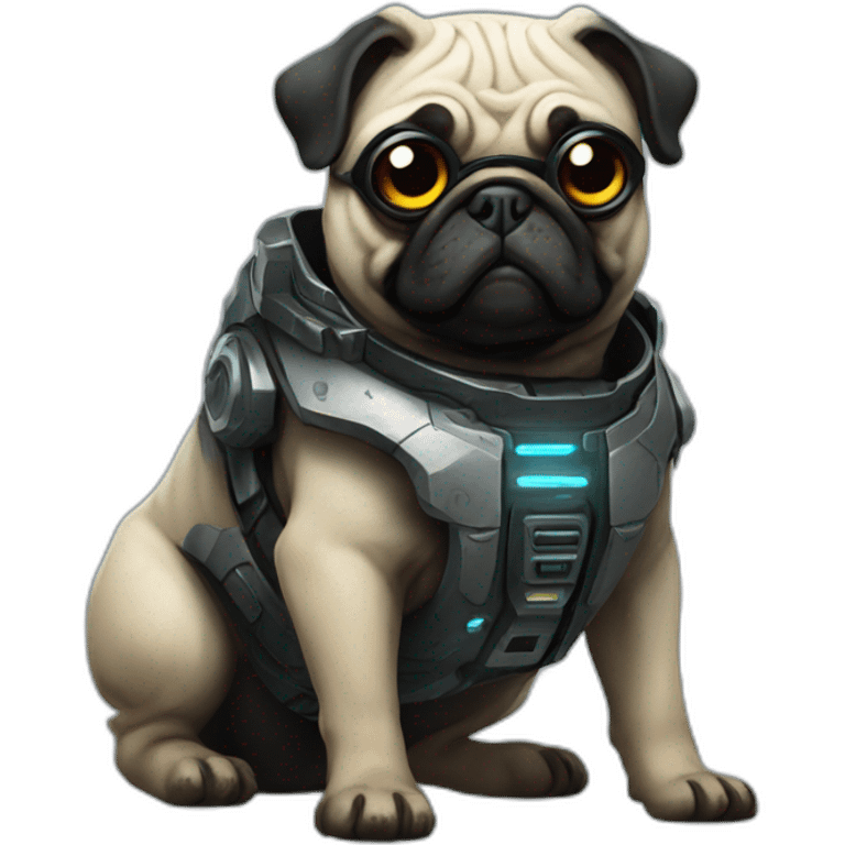 cyberpunk pug emoji