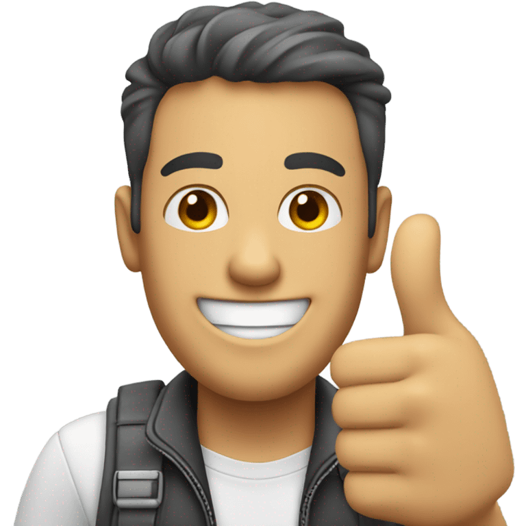 thumbs up with a guy smiling emoji