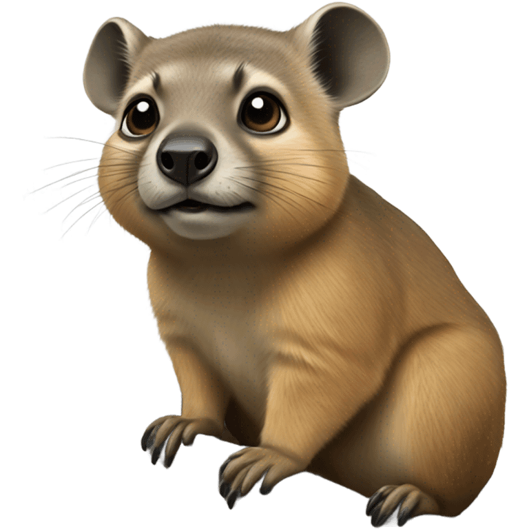 Hyrax on a rock emoji