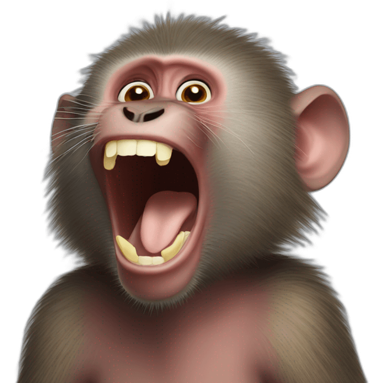 baboon laughing emoji