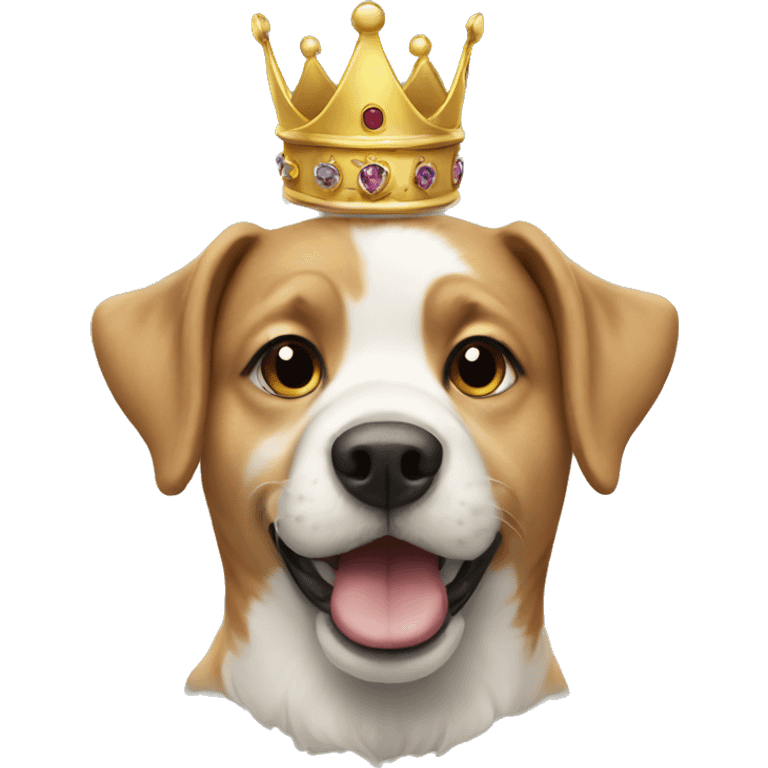 Dog wearing a crown  emoji