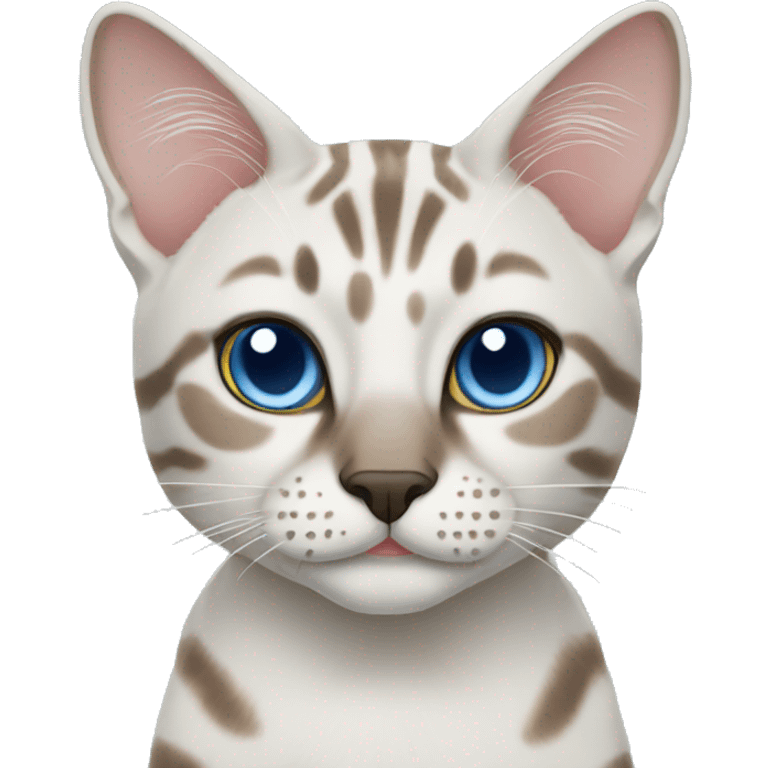 Snow bengal cat emoji