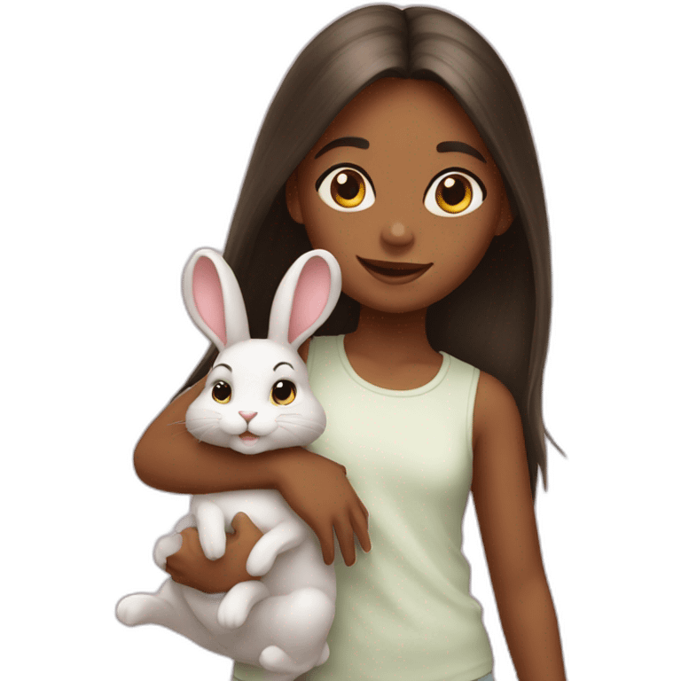 Girl anD bunnies emoji