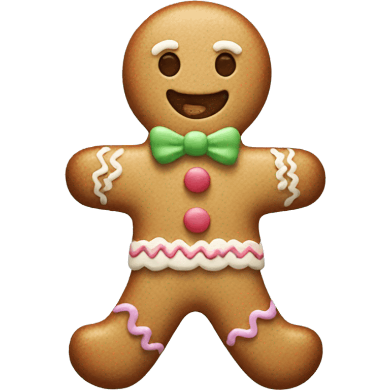 Pastel gingerbread man emoji