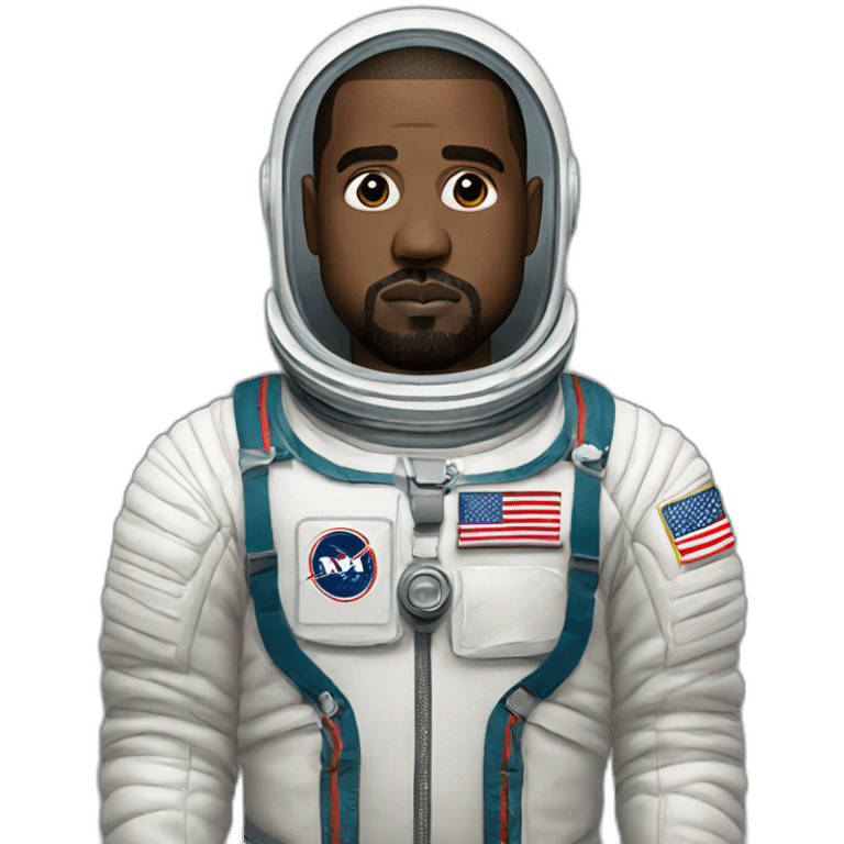 kanye west with space suit emoji