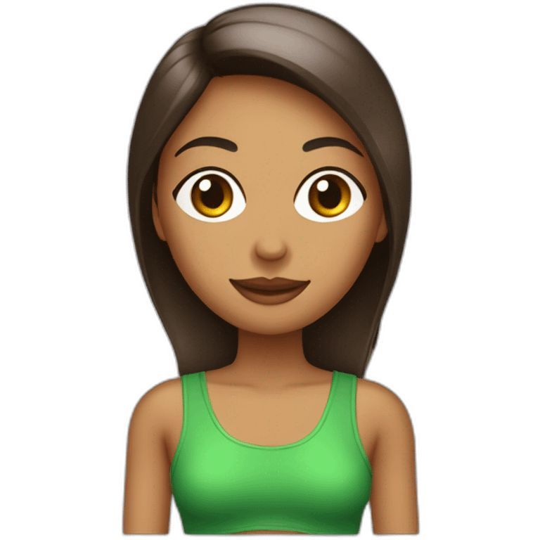 Aceite de coco en cuerpo de mujer emoji