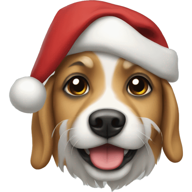 Santa dog emoji