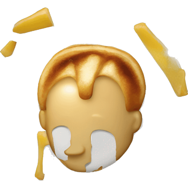 Macron tape poutine emoji