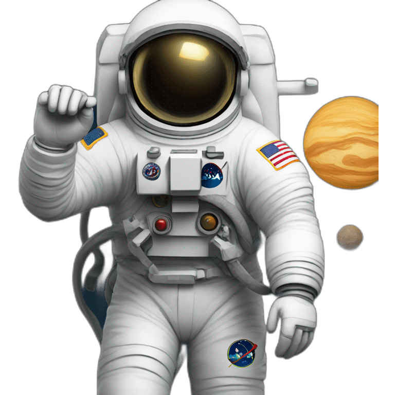 Astronaute exploring space emoji