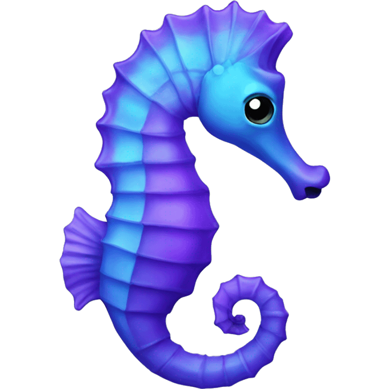 Purple-blue seahorse emoji