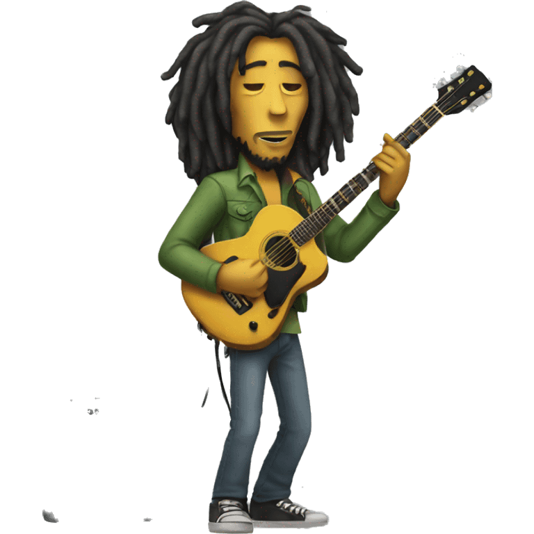 Bob marley with guitar emoji